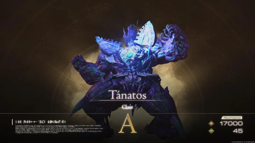 Escoria Tanatos el regente del inframundo FF16 - Final Fantasy XVI Escorias